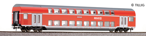 Double-deck passenger car 1st/2nd class DABz 756 in DB Regio livery<br /><a href='images/pictures/Sachsenmodelle/73801.jpg' target='_blank'>Full size image</a>